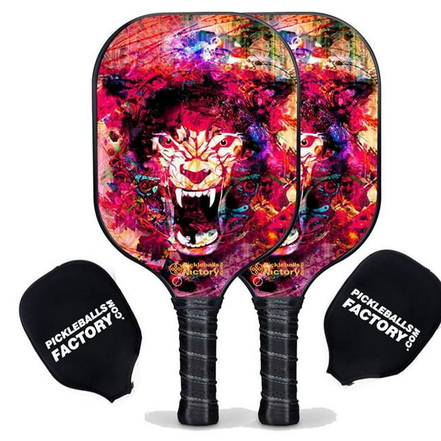Pickleball Factory PB0002-5-G Best Pickleball Set - Pickleballtournament Paddle, Glassfiber Graphite