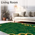 thumbnail image 2 of ODIKA 4'x6' Machine Washable Non-Slip Area Rug, Enchanted Pine Branch Slip Resistant Celebration High Traffic Rug, Green, 622710, 2 of 7