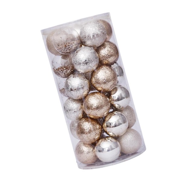 30 bolas de Navidad, colgantes decorativos de bolas de Navidad, adornos colgantes para de Navidad, para celebración de cumpleaños en el patio Oro