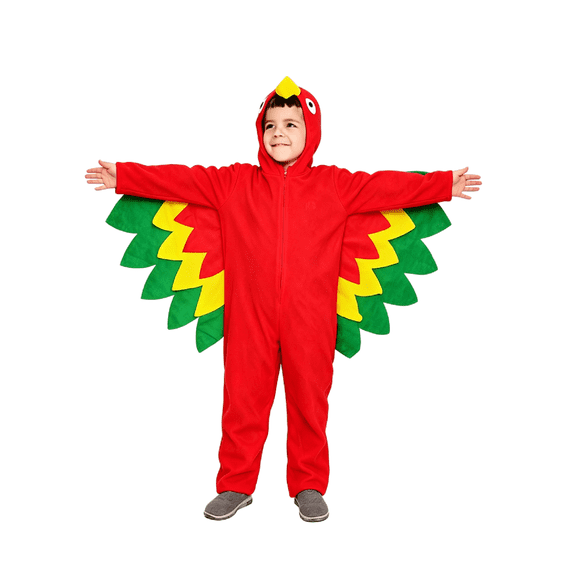 Generic Kids Fleece Hooded Jumpsuit, Colorful Layered Wings Onesie, Halloween Xmas Party Playwear