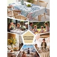 thumbnail image 5 of Coastal Jellyfish Table Cloth, Waterproof Tablecloth for Rectangle Tables, Summer Beach Nautical Ocean Coral Seahorse Reusable Washable Fabric Table Cover for Restaurant Kitchen Dining Tables 52"x70", 5 of 9