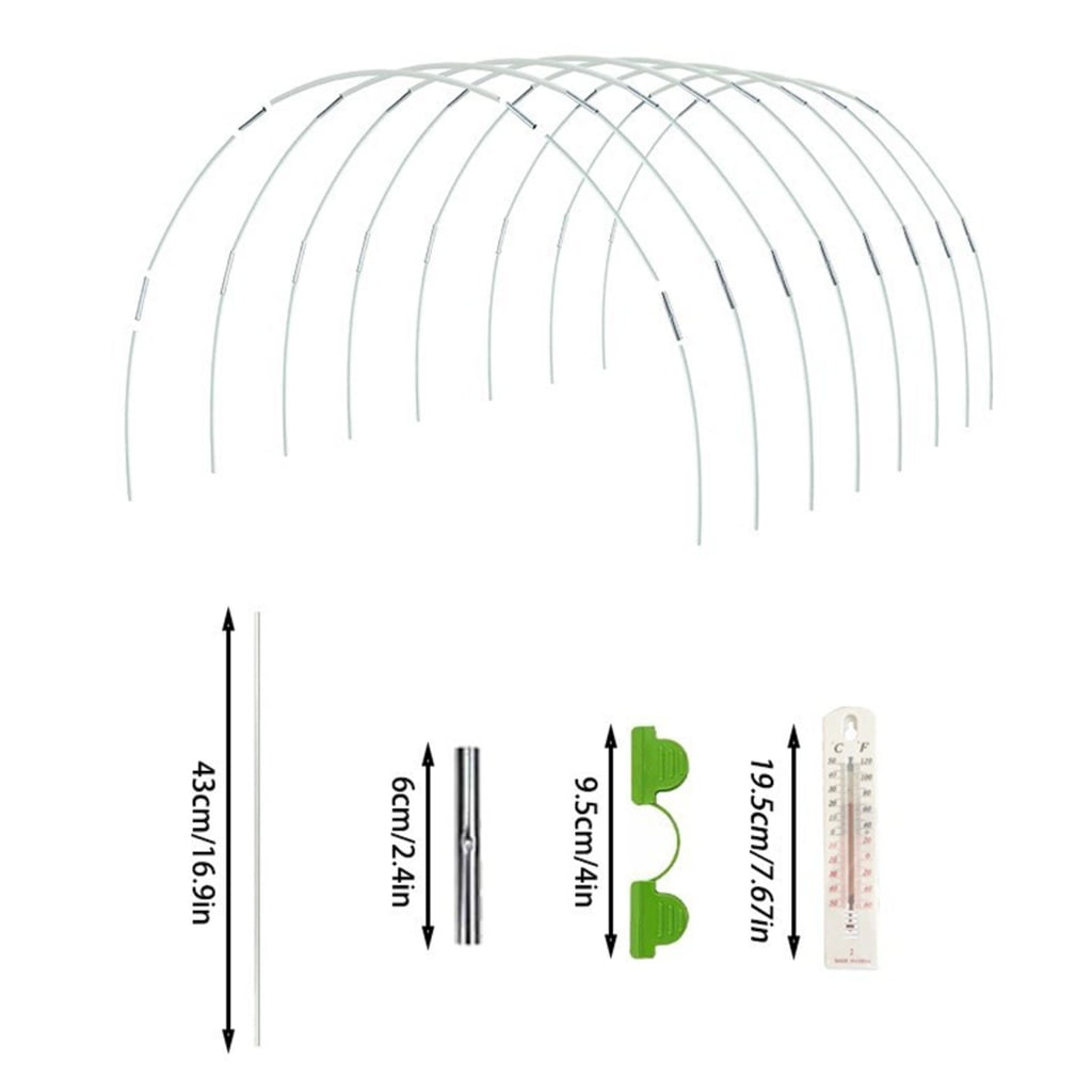 ZPAQI Garden Hoops Row Cover Hoops Greenhouse Frame Garden Hoops For Raised Beds