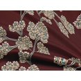 thumbnail image 4 of oneOone Rayon Maroon Fabric Floral Craft Projects Decor Fabric Printed By The Yard 56 Inch Wide, 4 of 4