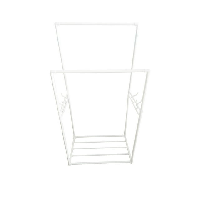 Ohufall Double Pole Clothes Hanger Clothing Rack Hanging Clothes Hanger Multifunctional Bedroom Clothes Hanger Storage Box With Storage Can Be Placed The Bottom Floor