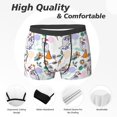 thumbnail image 2 of Men's Boxer Briefs, Bohemian Cute Parrot Flower Soft Comfy Mens Underwear Boxer Briefs Breathable With Widen Waist, 2 of 7