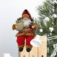 thumbnail image 5 of PEIBang Christmas Santa Figurines Standing Santa Claus Figure with Gifts Bag & Doll Bear,Doll Gifts for Holdiday Winter Home Table Xmas Party, 5 of 5