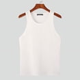 thumbnail image 5 of INCERUN Men Fashion Muscle Fit Sleeveless Tops Tee Leisure Solid Sport GYM O-Neck Tanks Vests, 5 of 6