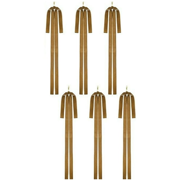 Yuarrent de terciopelo rústica, ideal para decorar árboles, con lazos grandes. Dimensiones: 2,5 cm/40 x 60 cm. Kits de decoración para fiestas marrón claro