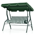 thumbnail image 2 of Costway 3 Seats Patio Backyard Canopy Steel Frame Swing Glider Hammock Cushioned, 2 of 10