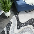 thumbnail image 5 of Natural Geo Jasmine 4'11" x 7'5" Modern Wavy Abstract Gray/Black Area Rug, 5 of 6