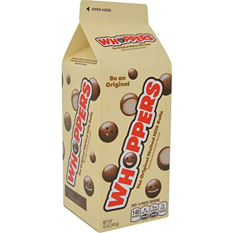 Whoppers Malted Milk Balls, 12 oz Cartons (Pack of 2)