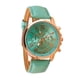 thumbnail image 2 of Reloj de cuarzo para mujer, reloj deportivo de cuarzo con disco multipuntero y correa de cristal azul claro., 2 of 2