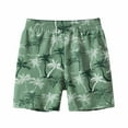 thumbnail image 2 of Elainilye Fashion Toddler Boy Shorts Summer Kids Bermuda Shorts Boys Leaf Printed Homewear Pants Sleep Shorts, Sizes 1-9, 2 of 4
