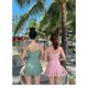 thumbnail image 4 of Tankini con Push-Up para mujer, traje de baño de una pieza, traje de baño coreano de una pieza, traje de baño con pantalones cortos 2021, 4 of 5