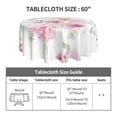thumbnail image 5 of XMXT Waterproof Table Cloth, Elegant Pink Roses Print Polyester Round Tablecloth for Dining Party Decor, 60 inches, 5 of 8