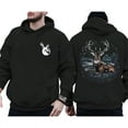 thumbnail image 5 of Deer Hunting Double-Sided Hoodie, Adventure Outdoor Hunting Graphic Pullover for Men and Women, Hunter Gift, 5 of 7