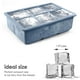 thumbnail image 3 of Bandejas de silicona para cubitos de hielo Excnorm, paquete de 3 con tapa extraíble, 3 of 5