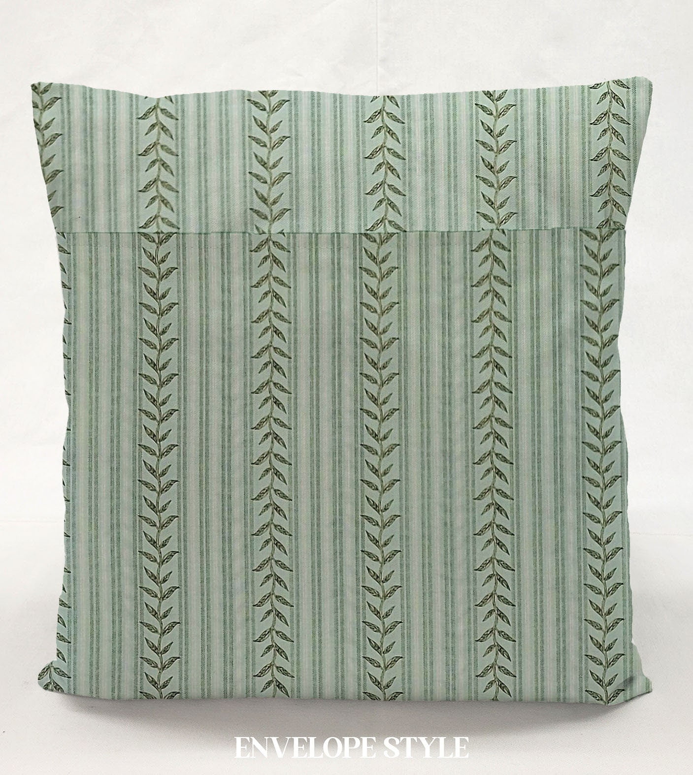 Striped Vines Pillowcase / Pillow Cover by Penny's Needful Things (24 x 24) (Green)