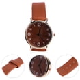 thumbnail image 4 of EeaseMX Reloj informal de cuarzo con correa de piel sintética para mujer (marrón), 4 of 7