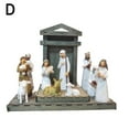 thumbnail image 1 of Conjunto de 6 piezas de adornos de Jesús para pesebre, artesanías de resina, estación independiente de gran venta transfronteriza., 1 of 7
