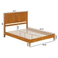 thumbnail image 6 of Queen Size Wood Platform Bed - Low Profile Modern Bed Frame with USB Ports & Headboard, 6 of 6