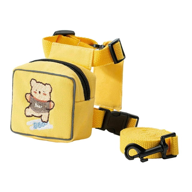 Lindo arnés tipo mochila para perros, bolsas ajustables para la espalda de animales, transportador automático para mascotas Amarillo S
