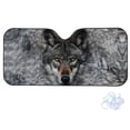 thumbnail image 2 of Xoenoiee Wolf Print Car Windshield Sun Shade, Sun Visor Foldable Sun Shade Blocks UV Rays Heat Insulation Easy to Use Interior Accessories, 2 of 7