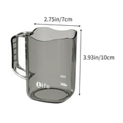 Btomtd Heat Resistance Plastic Mouthwash Cup with Handle Toothbrush Mug for Bathroom Household Use, Gray