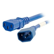 C2G 6ft (1.8m) 14AWG Power Cord (IEC320C14 to IEC320C13) – Blue