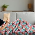 thumbnail image 3 of Donut Soft Flannel Fleece Throw Blanket, Doughnuts and Macarons Colorful Graphic Round Shapes Delicious Taste Dessert Theme, Cozy Plush for Indoor and Outdoor Use, 70" x 90", Multicolor, by Ambesonne, 3 of 5