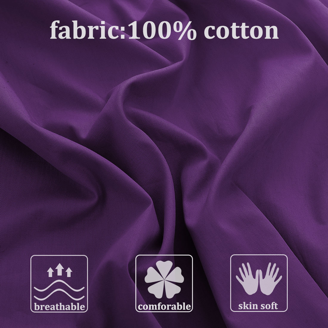 Unique Bargains 300TC Cotton Body Pillow Cover Case, 20" x 60"