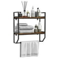 thumbnail image 2 of Spaco Over the Toilet Shelf Wall Mounted with Metal Frame for Bathroom, Towel Rack for Small Bathroom, Towel Holder for Bathroom, 2 of 6