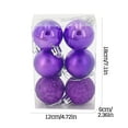 thumbnail image 3 of Outdoor Christmas Ornaments, Oversized 2.36 inch Shatterproof Xmas Christmas Plastic Balls for Outside Lawn Yard Tree Hanging Decorations 6Pcs, 3 of 6