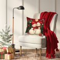thumbnail image 4 of ​Christmas Throw Pillow with Snowman Design, Festive Red Background Holiday Decor for Sofa Couch Living Room Seasonal Home Decoration​​ A, 4 of 6
