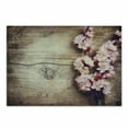 thumbnail image 1 of Floral Cutting Board, Spring Blossom on Wooden Table Romantic Natural Farmhouse Countryside Style Print, Decorative Tempered Glass Cutting and Serving Board, Small Size, Pink Brown, by Ambesonne, 1 of 1
