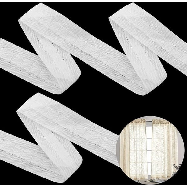 Cinta de pliegues para proyectos de bricolaje, accesorio para cortinas suave y duradero, fácil de usar para hacer cortinas plisadas, antienvejecimiento, antiultravioleta, 28 metros de largo