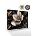thumbnail image 2 of Black Gold Flower Wall Art for Living Room,Canvas Picture Wall Decor for Bathroom Bedroom,Gradient Luxurious Floral Botanical Painting Artwork for Office Kitchen Hallway Dining Room Decor 20"x24", 2 of 8
