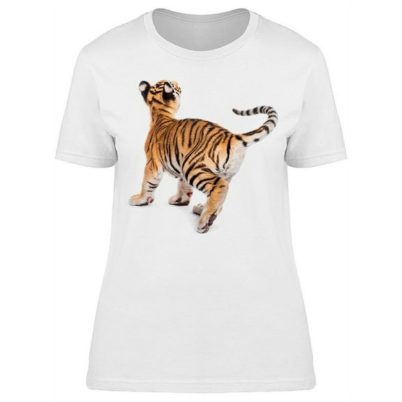 Tiger Cub Playful Backview T-Shirt Women -Image by Shutterstock, Female Large