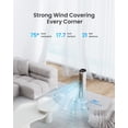 thumbnail image 4 of Portable Evaporative Air Cooler: 41" Bladeless Tower Fans Swamp Cooler for Bedroom, Office, Standing That Blow Cold with 12H Timer, 3 Speeds, 4 Modes, 20FT Remote, 80° Oscillating, 4 of 5