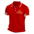 thumbnail image 5 of Men's U.S. Veteran 250th Anniversary Polo Shirt, Patriotic Embroidery with American Flag Patch Short Sleeve, 5 of 5