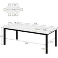 thumbnail image 2 of 70.8-Inch Christmas Dining Table for 6-8, Large Rectangle Wood Kitchen Table with Sturdy Metal Legs, Modern Industrial Table with Rounded Corners for Dining Room, White, 2 of 7