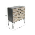 thumbnail image 4 of DecMode 25" x 32" Brown Metal 3 Drawer Cabinet, 1-Piece, 4 of 13