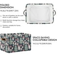 thumbnail image 3 of Christmas Tree Gnome Storage Basket with Handles Collapsible Storage Bins Canvas Fabric Storage Organizer for Shelves Closet Bedroom Living Room 2Pack Decor Gifts, 3 of 7