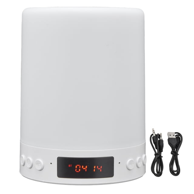 Altavoz Bluetooth con luz nocturna, portátil, inalámbrico, colorido, con atenuación de 3 velocidades, lámpara de mesa musical para mesita de noche
