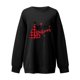 thumbnail image 2 of Gibobby Sudaderas para mujer navidad Navidad para mujer cuello redondo sudadera sólida Tops lindos manga larga suelta moda sudadera(Negro,CH), 2 of 5
