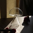 thumbnail image 2 of 2x Mushroom Shaped Glass Vase Lovely Transparent Hydroponics Plant Vase Crafts Decor for Home Office Living Room - Flat Mouth, 2 of 7