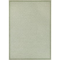 Couristan 5.25' x 7.5' Sea Mist Green and Beige Contemporary Rectangular Outdoor Area Throw Rug