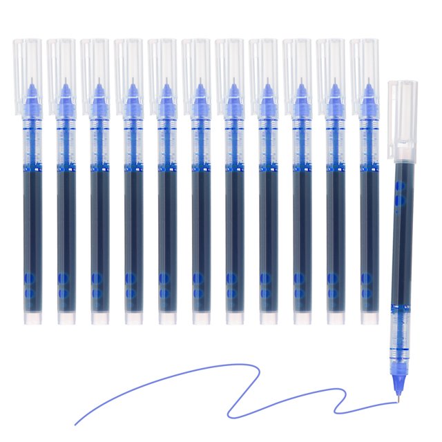 Uxcell Gel Pen Medium Point 0.5mm, 24 Pack Quick Dry Smooth Gel Ink Rollerball Pen for Home Office Writing Note Taking Journaling Business, Blue