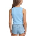 thumbnail image 5 of AJTQTH Girls Summer Tank Tops Cute Kids Athletic T-Shirts Casual Ribbed Knit Sleeveless Crew Neck Crop Tops Trendy Basic Solid Color Camisole Light Blue 11-12 Years, 5 of 6
