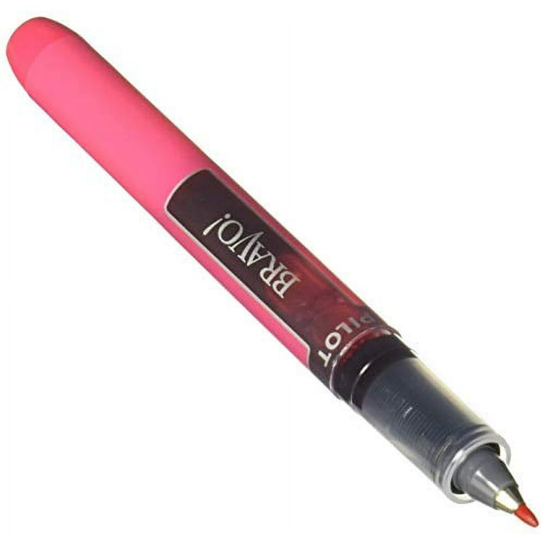 Pilot Bravo Liquid Ink Marker Pens, Bold Point, Red Ink